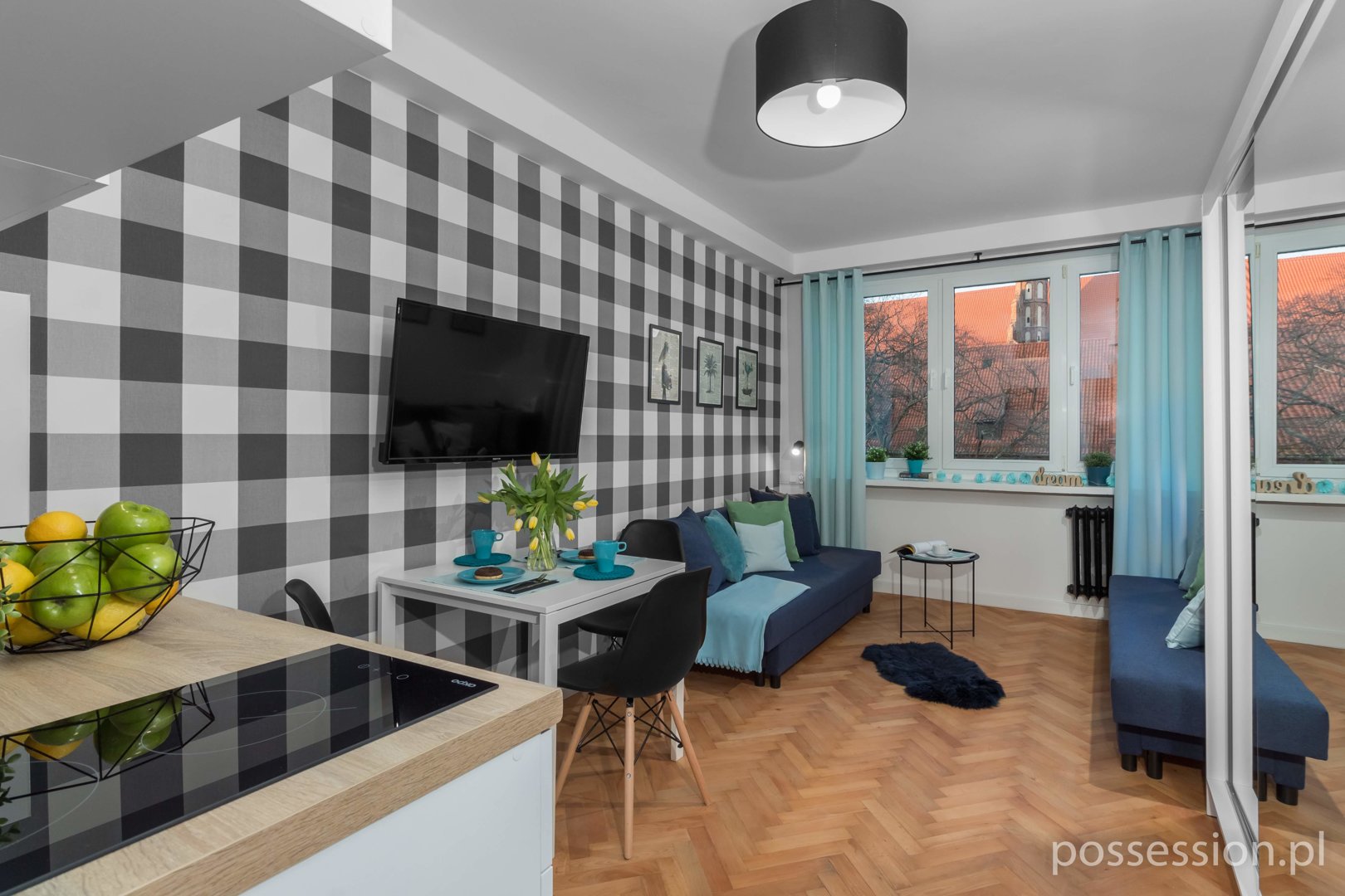 Apartments & rooms Possession Mikro apartament #2 czteroosobowy. Toruńska 2a/14 śródmieście w centrum Gdańska stare miasto z widok